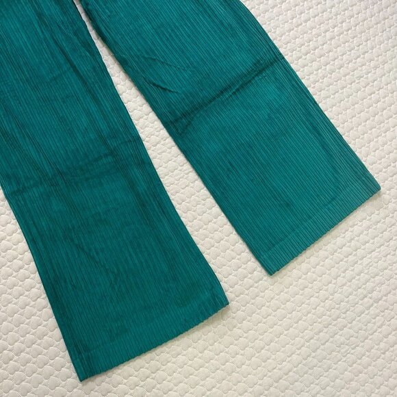 NWT Farm Rio Corduroy Wide Leg Pants Size L Green High waist - Picture 5 of 11